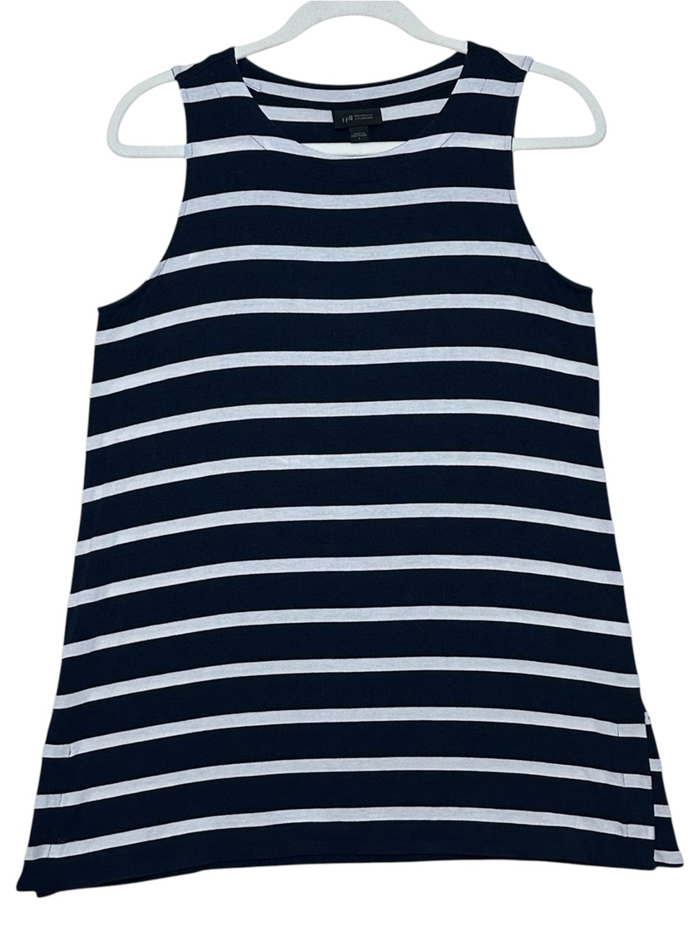 J. Jill Wearever S Navy Stripe Tank Tunic Stretch Sailor Nautical Coastal